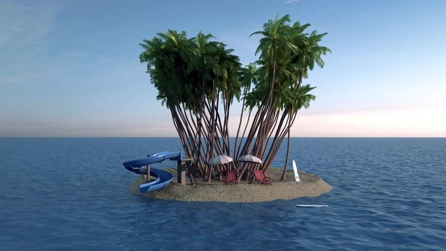 Isola tropicale, atollo , vacanza, naufragio, paradiso terrestre