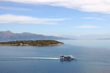 ferry boat Corfu island Greece
