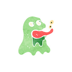 retro cartoon spooky ghost