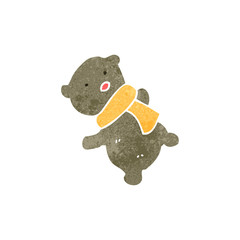 retro cartoon teddy bear