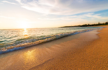 Twilight sunsets and beautiful beaches, Okinawa, Japan