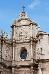 Valencia, Spain - facade of the Cathedral Church