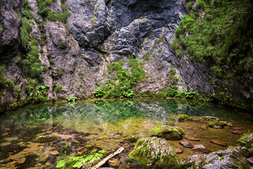 Karstic spring and underwater cave