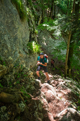 Obraz premium Group of people mountaineering