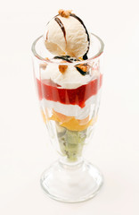 ice cream with fruits