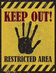 Keep out sign, warning - 88401472