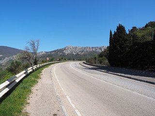 Obraz premium asphalt road in Crimea