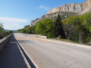 asphalt road in Crimea