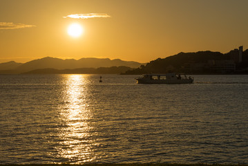 宍道湖の夕暮れ

