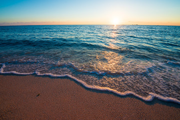 Beautiful sunset beach, Okinawa, Japan