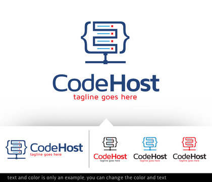 Code Hosting Logo Template Vector