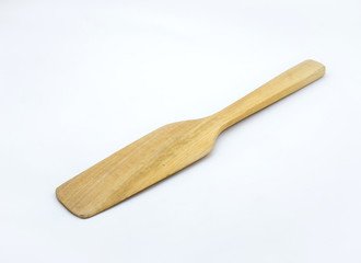 kitchen wooden spatula  on white background