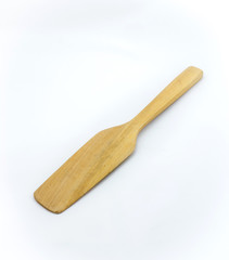kitchen wooden spatula  on white background
