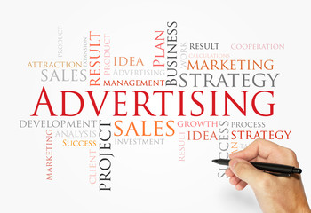 Advertising words concept