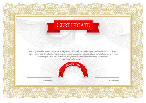Modern Certificate. Template diplomas, currency. Vector