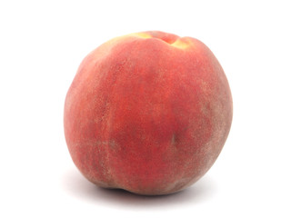 Peaches on a white background