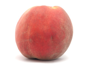 Peaches on a white background