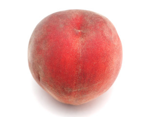 Peaches on a white background