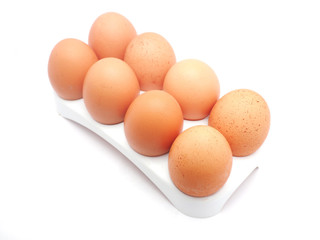 eggs on a white background