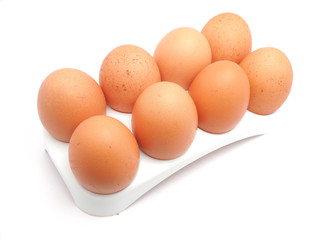 eggs on a white background