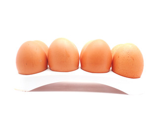 eggs on a white background