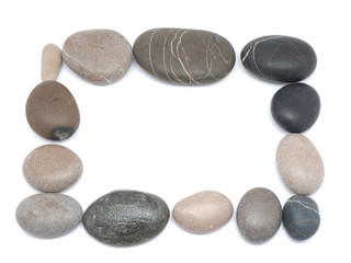 pebble on a white background