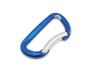 climber carabiner on white background