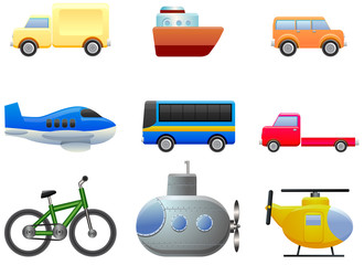Transportation vehicles vector images