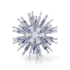 Fototapeta premium Virus. 3D render illustration isolated on white background