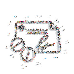 people in the shape of a magic recipe, medicine.