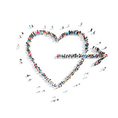 people in the shape of heart .