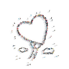 people in the shape of heart, cardio.