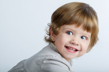 Cute laughing girl portrait