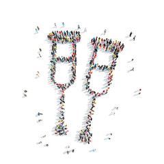  people in the shape of crutches, medicine