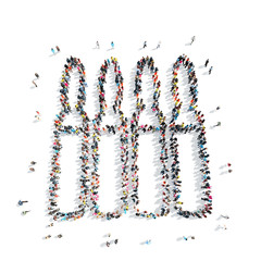 people in the shape of ampoules, medicine