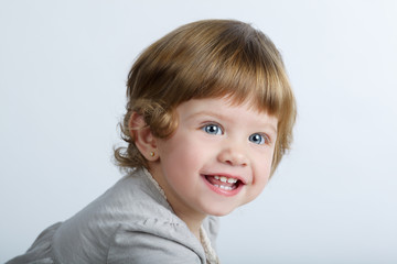 Cute laughing girl portrait