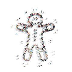 people in the shape of a man cookies