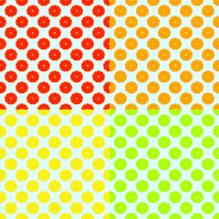 Abstract seamless color background with citrus-fruit