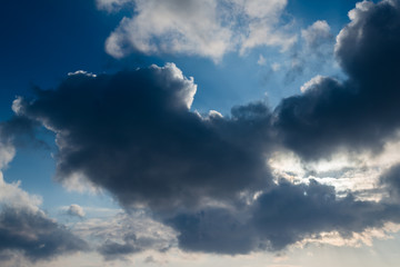 Obraz premium Dramatic sky with dark clouds.
