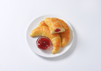 jam filled butter croissants