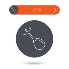 Medical clyster icon. Enema sign.