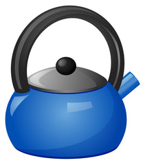 Obraz premium Blue kettle vector image