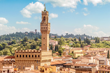 Florence avec Palazzo Vecchio (Toscane, Italie)