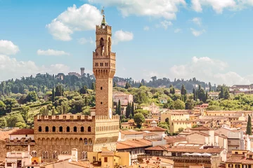 Stoff pro Meter Florenz Florenz mit Palazzo Vecchio (Toskana, Italien)
