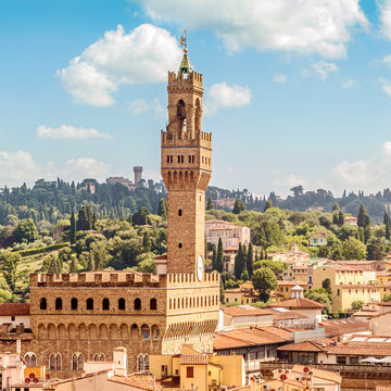 Florence with Palazzo Vecchio (Tuscany, Italy)