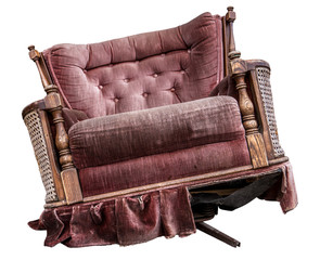 Isolated Vintage Armchair
