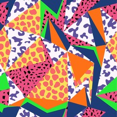 Obraz premium Retro 80s seamless pattern background