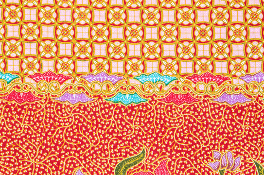 Pattern for traditional clothes include batik