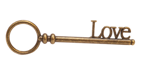 Key for love isolated on white