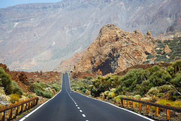 Highland highway in Tenerife, Canary Island, Spain